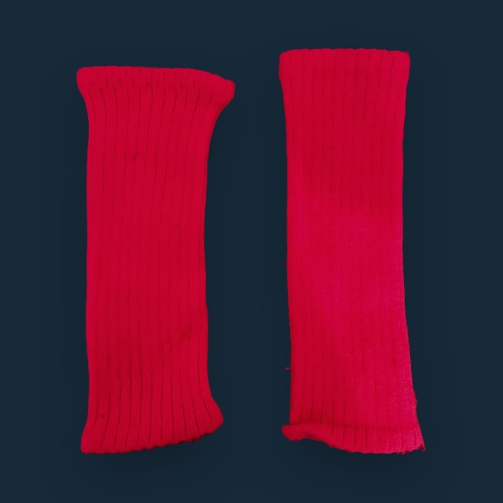 10” leg warmers red